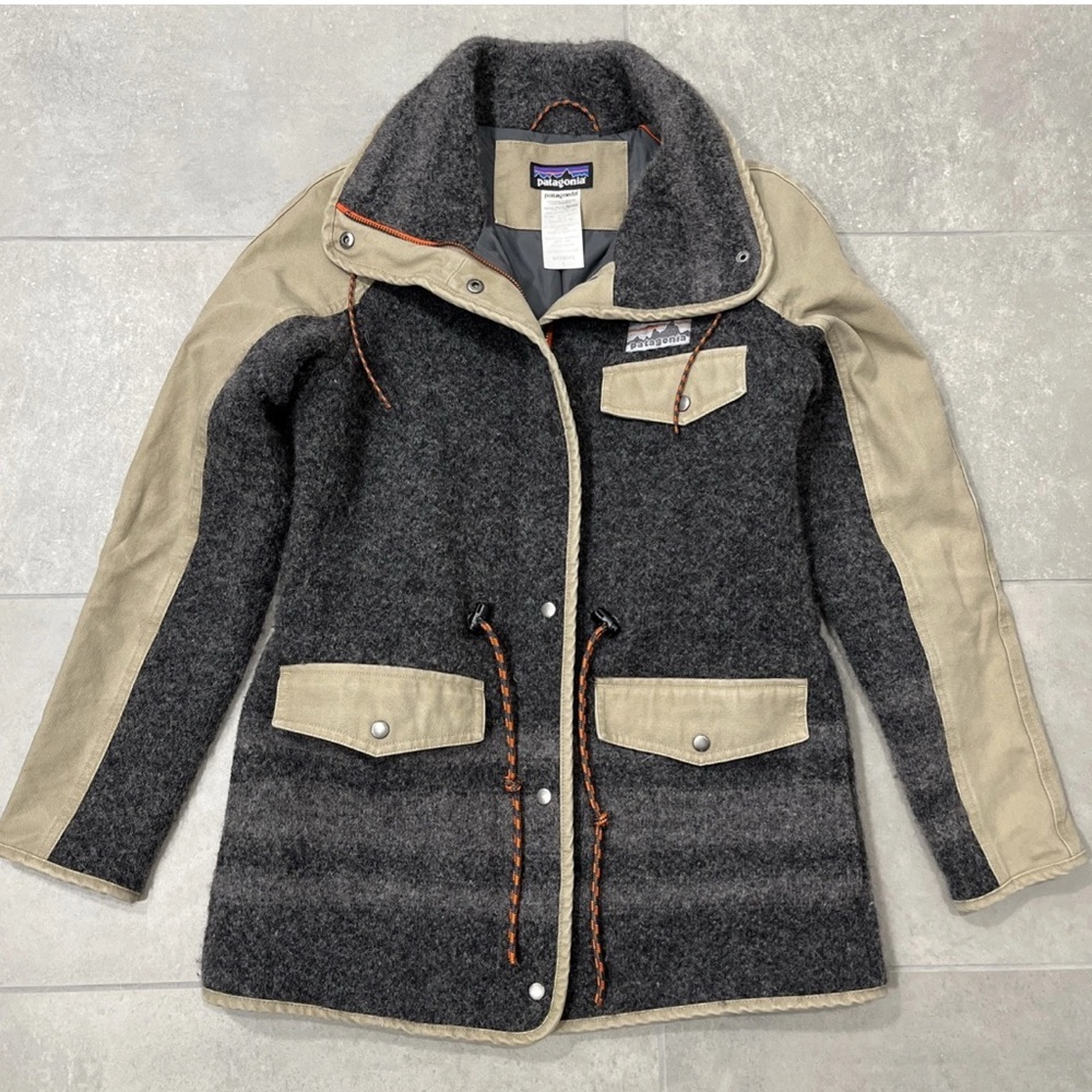 Patagonia Reclaimed Wool Parka Forge Grey Jacket Womens S Limited Edition Rare